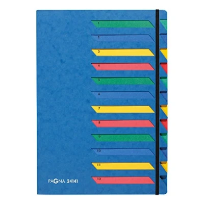 Abbildung von Pagna Deskorganizer Classic (Sammelmappe, 12 Fächer, 1 12) blau