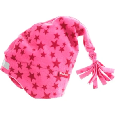 Abbildung von Playshoes Unisex Kinder Fleece Mütze Wintermütze, Zipfelmütze pink Sterne, 53cm
