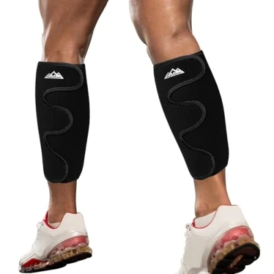 Abbildung von supregear Wadenbandage (1 Paar), Waden Kompressionsstrümpfe Verstellbares, Schienbeinschienen für Muskelschwellungen Schmerzlinderung Zerrungen, Wandern Training Damen und Herren