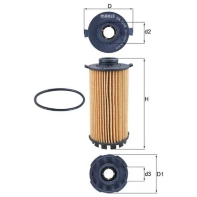 Abbildung von MAHLE ORIGINAL OX 1218D Ölfilter Filtereinsatz PORSCHE: 718 Cayman Coupe