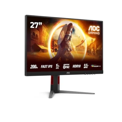 Abbildung von AOC Gaming 27G4HA 27 Zoll Full HD Monitor, 200 Hz, 1 ms, G Sync comp., HDR10 (1920x1080, 2X HDMI 2.0, 1x DisplayPort 1.4) schwarz rot