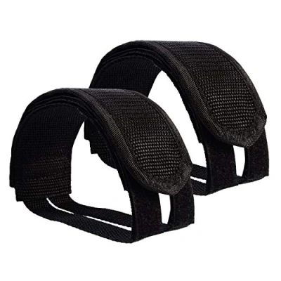 Abbildung von CZ Store Pedalriemen fürs Fahrrad 2 STK Robuste Nylon Riemen, mit doppelseitigem Klettband Verstellbares Zubehör für BMX, MTB, City Fahrrad, Heimtrainer