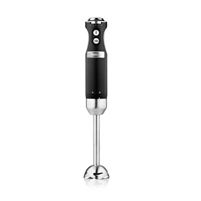 Abbildung von Westinghouse Retro Stabmixer, 4 Geschwindigkeitsstufen, Turbofunktion, 2 Flügelmesser, Edelstahl, Ergonomischer Griff, Abnehmbarer Stab, Aufbewahrungstasche, 600 Watt, schwarz