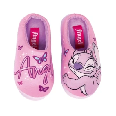 Abbildung von Disney Stitch und Angel Hausschuhe für Mädchen, mit Rutschfester Sohle, Geschenk Größen EU 28 bis 33 (Rosa, Schuhgrößensystem, Kleinkind, Damen, Numerisch, M, 28)