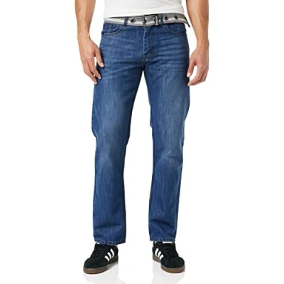 Abbildung von Enzo Herren EZ324 Straight Jeans, Blue (Midwash), W40/L30 (Size:40 S)