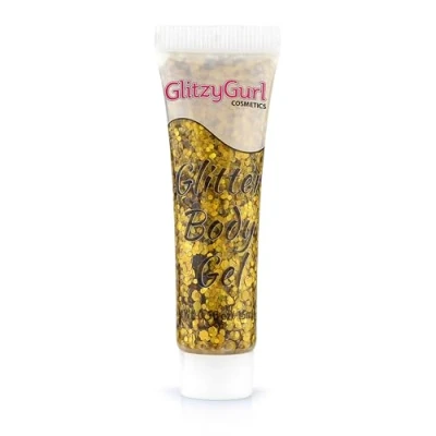 Abbildung von Holografisches Glitzergel für Gesicht und Körper kosmetischer Glitzer das Haar 50 ml Golden Gurl
