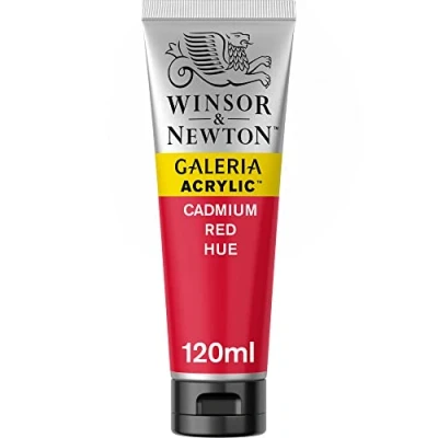 Abbildung von Winsor &amp; Newton 2131095 Galeria Acrylfarbe, hohe Pigmentierung, lichtecht, buttrige Konsistenz, 120ml Tube, kadmiumrot