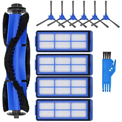 Abbildung von ABClife Zubehör für Eufy RoboVac 11S Max 15C 30C Staubsauger Ersatzteile 12 Stück,1 Rollbürste 4 Hepa Filter 6 Seitenbürsten1 Reinigungsbürste