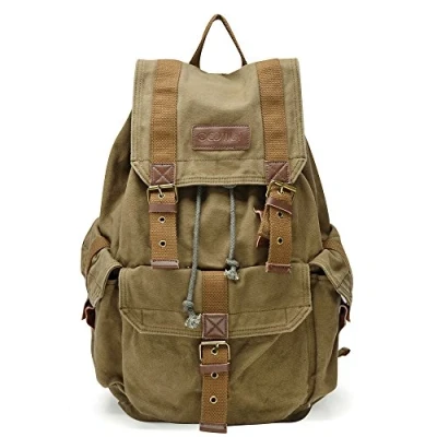 Abbildung von Gootium Herren/Damen Canvas Wanderrucksack 21101 armygreen
