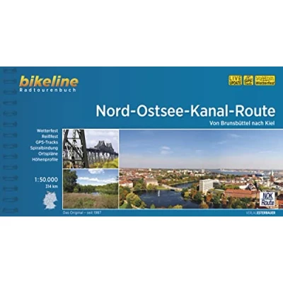 Abbildung von Nord Ostsee Kanal Route: Von Brunsbüttel nach Kiel, 1:50.000, 314 km, wetterfest/reißfest, GPS Tracks Download, LiveUpdate (Bikeline Radtourenbücher)