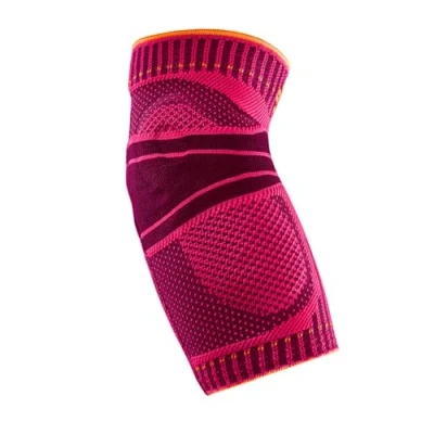 Abbildung von Bauerfeind 1 Unisex Ellenbogen Sportbandage, Rechts/links tragbar, Für Ball , Rückschlag und Leichtathletiksport, Stabilität am Ellenbogen, L/Pink, 92 g