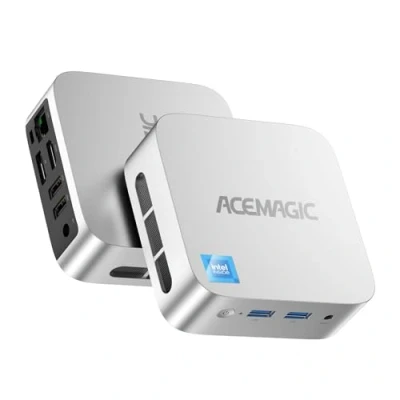 Abbildung von ACEMAGICIAN V1 Mini PC,12th Gen Ιntel Alder Lake N97 PC (bis zu 3,60 GHz),16GB DDR4 256GB M.2 SSD Computer mit W11 Pro RJ45 4K HDMI+DP WiFi 5 für Zuhause/Büro/Schule
