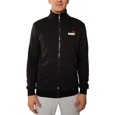 Abbildung von PUMA Sweatjacke Herren ohne Kapuze, Sportjacke, Trainingsjacke, Statement Deluxe Edition, Schwarz, Größe L