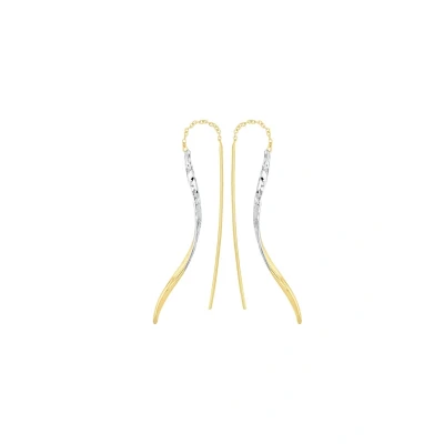 Abbildung von Amor Ohrhänger Damen Ohrschmuck, 4 cm, Bicolor, Kommt in Schmuck Geschenk Box, 2013821