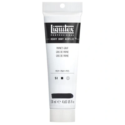 Abbildung von Liquitex 4417310 Professional Heavy Body Acrylfarbe in Künstlerqualität mit ausgezeichneter Lichtechtheit buttriger Konsistenz, 138ml Tube Paynes Grau