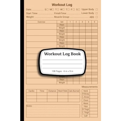 Abbildung von Workout Log Book: Gym Tracker Journal / Fitness Planner Notebook STAY ON TRACK &amp; GET MOTIVATED by Tracking Your Gains!