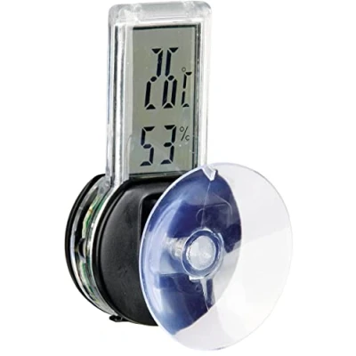 Abbildung von TRIXIE batteriebetriebener Temperatur /Luftfeuchtigkeitsmesser für Terrarien &quot;Digital Thermo /Hygrometer, mit Saugnapf, 3 x 6 cm&quot; 76115