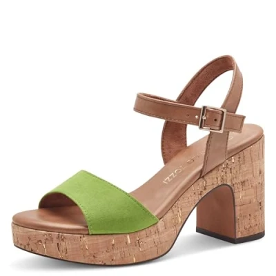 Abbildung von Marco Tozzi Plateausandalette, Damen, Größe: 38, Apple comb Schuhe