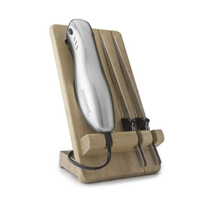 Abbildung von Gastroback 41600 Home Culture Design Elektro Messer, INOX Touch Gehäuse, 120 Watt, inkl. Multischnitt und Wellenschliffklinge, silber