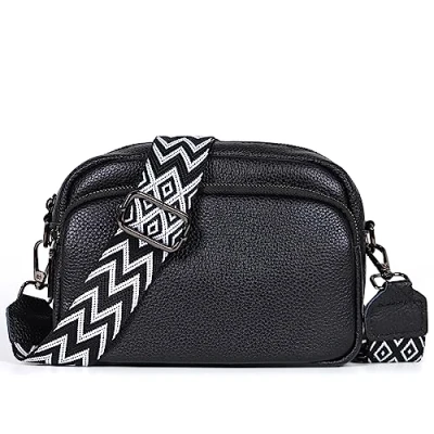 Abbildung von TAN.TOMI Umhängetasche Damen, Echtes Leder Klein Crossbody Bag Damen Handytasche zum Umhängen, Moderne Handtasche Taschen mit Breitem Schultergurt, Tasche Tägliches Arbeiten, Einkaufen, Reisen.