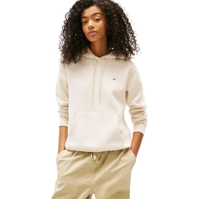 Abbildung von Tommy Jeans Damen Tjw Reg Flag Hoodie Dw0dw19958 Kapuzenpullover, Beige (Desert Sand Dune), M EU