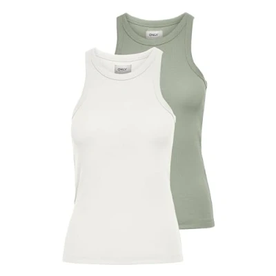 Abbildung von ONLY Onllindsay TANK 2 PACK Top, Damen, Größe: XL, Cloud dancer