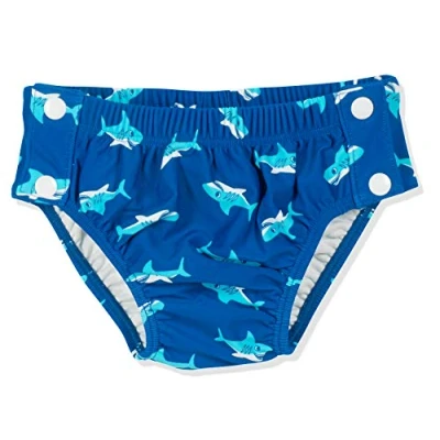 Abbildung von Playshoes UV Schutz Windelhose Unisex Kinder Badehose Schwimmhose Badebekleidung, Hai zum Knöpfen, 86/92