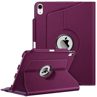 Abbildung von Fintie Hülle für iPad 10. Generation 2022 (10.9 Zoll) mit Pencil Halter Schutzhülle Cover 360 Grad drehbarem Ständer und Auto Schlaf/Wach Funktion, Lila
