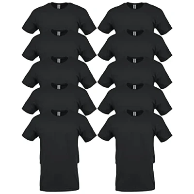 Abbildung von Gildan Unisex T shirt aus Schwerer Baumwolle Mehrfarbig ,Stil G5000 Shirt, Schwarz, S