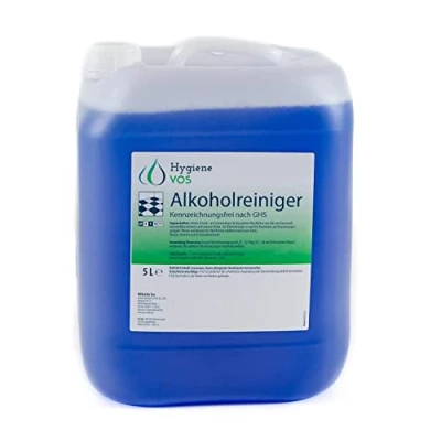 Abbildung von Hygiene VOS Schnellreiniger Alkoholreiniger mit Duft 5 Liter. Schonreiniger für glatte Oberflächen wie Glas, Kunststoff sowie lackierte Möbel und Kunstleder