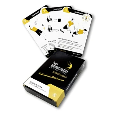 Abbildung von figgrs® Slingtrainer I 57 Trainingskarten mit 50 Fitness Übungen für effektives Ganzkörpertraining Sport zuhause Training Männer und Frauen