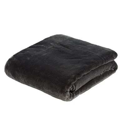 Abbildung von Gözze Premium Cashmere Feeling Wohn und Kuscheldecke, 500 g/m², 130 x 170 cm Anthrazit