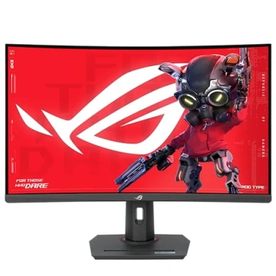 Abbildung von ASUS ROG Strix XG32WCS 32 Zoll Gaming Monitor (2560x1440, Curved, 180Hz (über 144Hz), Fast VA, Extreme Low Motion Blur Sync, USB Type C, DisplayWidget Center, Stativanschluss, HDR)