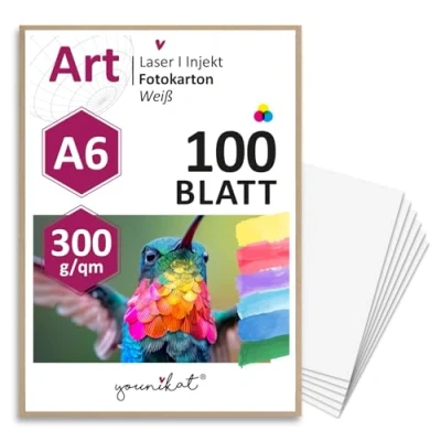Abbildung von younikat Vielseitige Blanko Postkarten zum Selbstgestalten I DIN A6 300 g/qm 100er Set DIY Grußkarten weiß Beschreiben Bemalen Gestalten dv_355