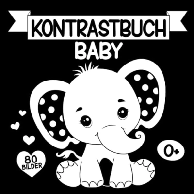 Abbildung von Kontrastbuch Baby: Schwarz Weiß Buch zur visuellen Stimulation für Neugeborene, ab 0 Monate