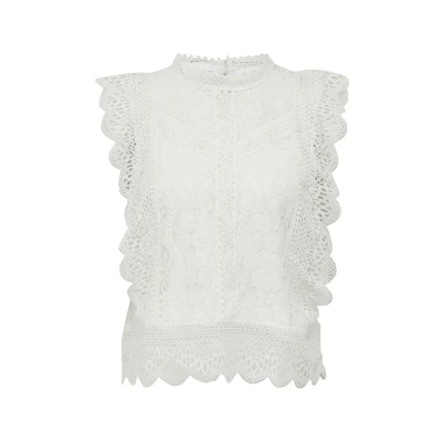 Abbildung von QS Bluse, Damen, Größe: 38, Ecru