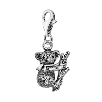 Abbildung von Quiges Charms Anhänger Koalabär Versilbert Damen Schmuck für Bettelarmband