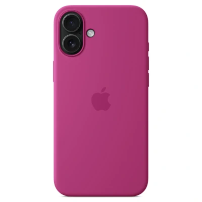 Abbildung von Apple iPhone 16 Plus Hülle MagSafe Silikon Original Soft Case/Backcover Handyhülle Rosa