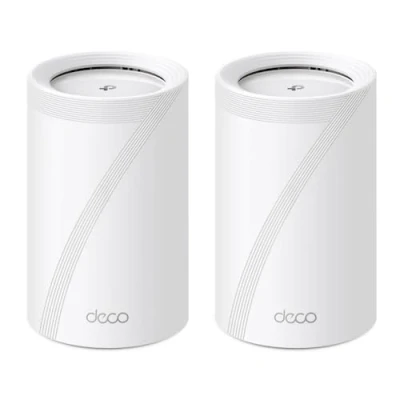 Abbildung von TP Link Deco BE65 𝐖𝐢 𝐅𝐢 𝟕 Mesh WLAN Set (2er Pack), BE9300 Tri Band Router und Repeater (6 GHz, 2.5 Gbit/s Ethernet Port, 9 Gbps Geschwindigkeit, WPA3, 320 MHz Kanäle)