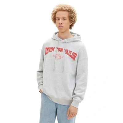 Abbildung von TOM Tailor Denim Kapuzenpullover, Herren, Größe: Medium, Light stone grey melange