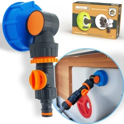 Abbildung von WATERTWIN Wassertank Fülladapter Wohnmobil Caravan Wasseranschluss Zubehör Einfülladapter kompatibel mit Gardena (FLEX Set, Adapter für Tankdeckel IG60 Grobgewinde)
