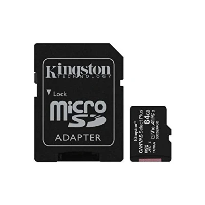 Abbildung von Kingston Canvas Select Plus microSD Speicherkarte, SDCS2/64GB 3P1A Class 10 (3x Karte,inkl. SD Adapter)