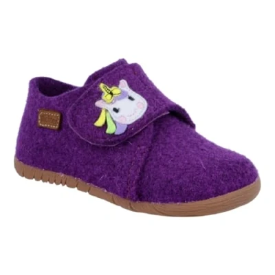 Abbildung von Richter Kinderschuhe Jungen Mädchen Filzi Hausschuh, Plum, 20 EU