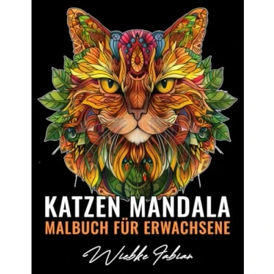 Abbildung von Katzen Mandala Malbuch für Erwachsene: Ein mit 50 entspannenden Motiven inspiriert von zur Stressreduktion, Entspannung und kreativen Selbstentfaltung ( Tier )