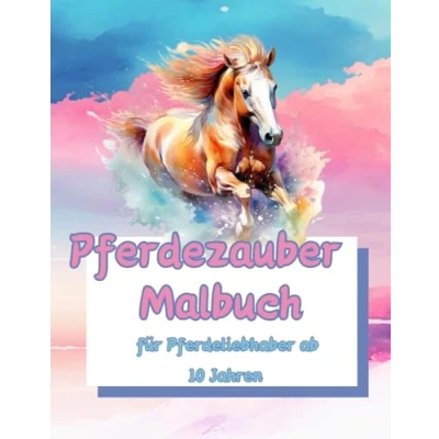 Abbildung von Pferdezauber Malbuch: Für Pferdeliebhaber ab 10 Jahren Mit 50 traumhaften Ausmalbildern. QR Code im Buch zum Herunterladen deiner Lieblingsbilder.