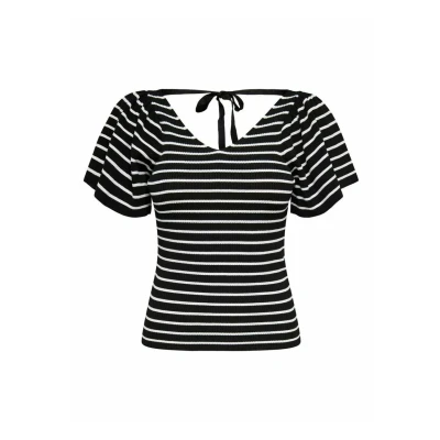 Abbildung von ONLY Leelo S/S BACK NOOS Tshirt print, Damen, Größe: Small, Black