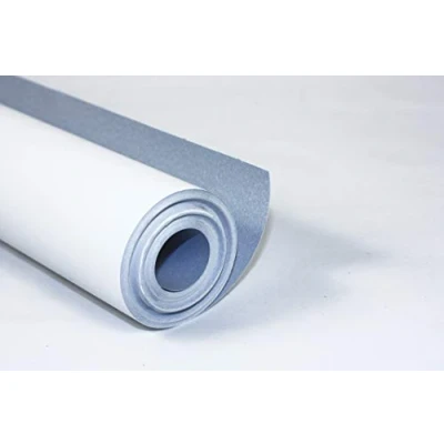 Abbildung von Clairefontaine 34162C Rolle Malpapier (120 g, 50 x 1 m, ideal für Gruppenaktivitäten) weiß/blau