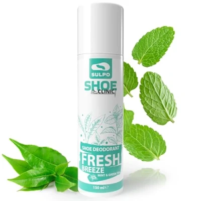 Abbildung von SULPO Shoe Clinic Schuhdeo Gegen Geruch Schuhspray Geruchsstop Schuh Geruchsentferner Geruche mit Silber Minze und Grüntee Duft 150ml