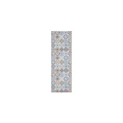 Abbildung von andiamo Teppich Läufer Marrakesch mit ruschhemmender Rückseite Küchenteppich Küchenläufer Flur Teppichläufer 70 x 200 cm Blau grau
