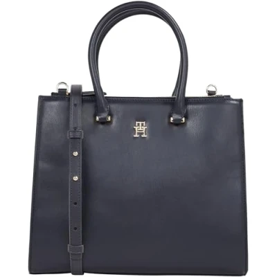 Abbildung von Tommy Hilfiger Damen Tote Bag Tasche Eternity Med mit Reißverschluss, Blau (Space Blue), Einheitsgröße